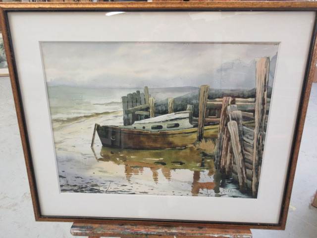 lot 707 image: WATERCOLOR BY ARTIST HOWARD KALLEN