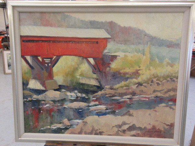 lot 708 image: LANDSCAPE PAINTING BY ARTIST HOWARD KALLEN