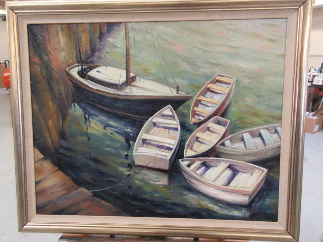 lot 710 image: OIL PAINTING BY ARTIST HOWARD KALLEN