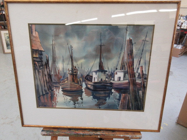 lot 711 image: WATERCOLOR BY ARTIST HOWARD KALLEN