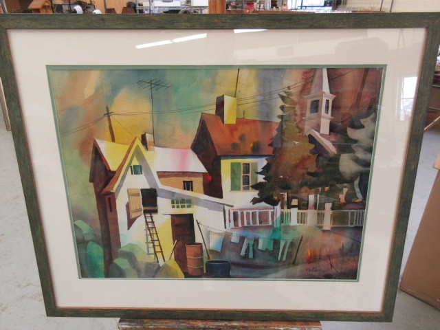 lot 714 image: WATERCOLOR BY ARTIST HOWARD KALLEN
