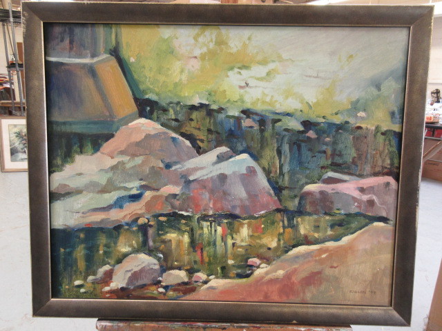lot 718 image: OIL PAINTING BY ARTIST HOWARD KALLEN
