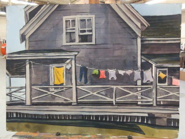 lot 725 image: WATERCOLOR BY ARTIST HOWARD KALLEN