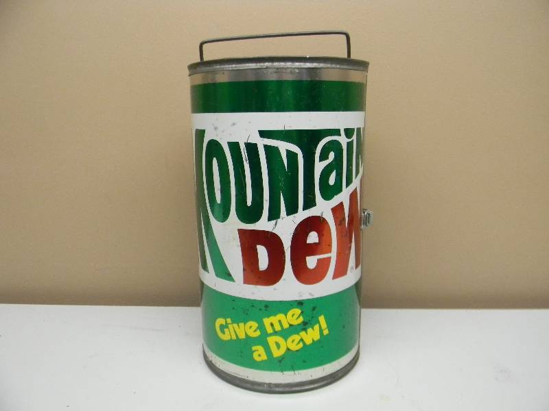 lot 34 image: RARE - VINTAGE MOUNTAIN DEW CAN BBQ GRILL - GOOD CONDITION FOR ITS AGE - SEE PICTURES
