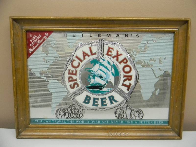 lot 38 image: VINTAGE SPECIAL EXPORT BEER BAR SIGNMIRROR - APPROX 21 BY 15 - SEE PICTURES