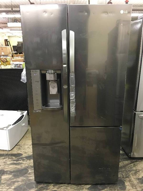 lot 270 image: LG LSXS26366D Refrigerator, Retail $1,899.99