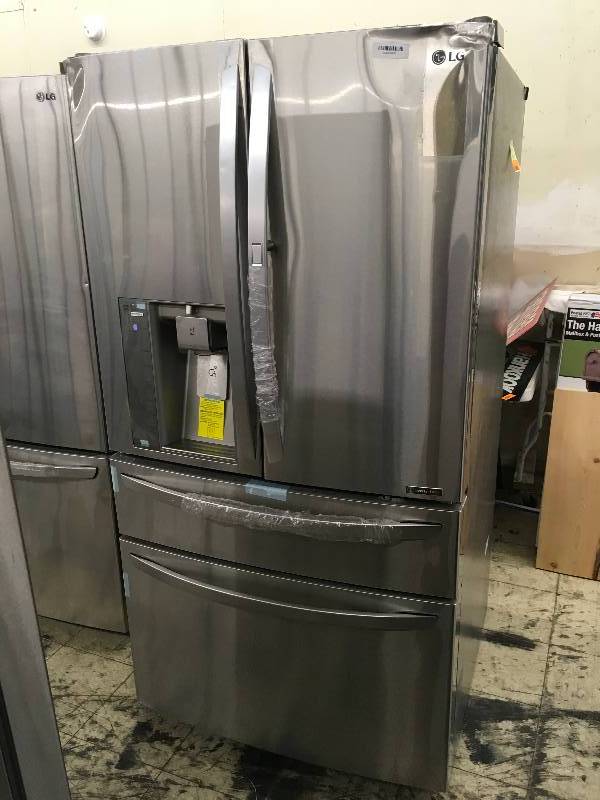 lot 278 image: LG LMXS30776S Refrigerator, Retail $3,999.99