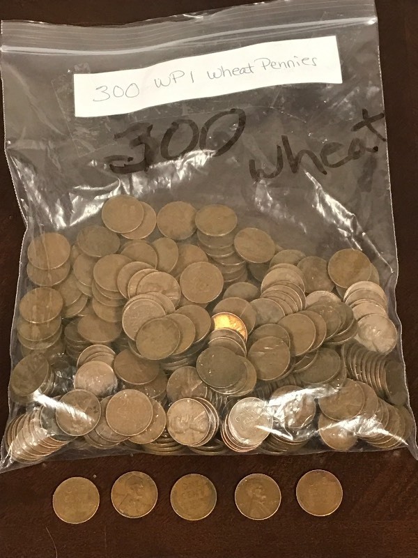 Lot Of (300) Assorted Date Wheat Pe...