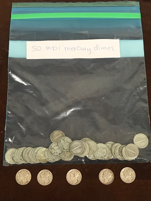 Lot Of (50) Assorted Dated Silver M...