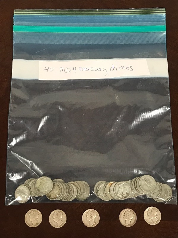 Lot Of (40) Assorted Date Silver Me...