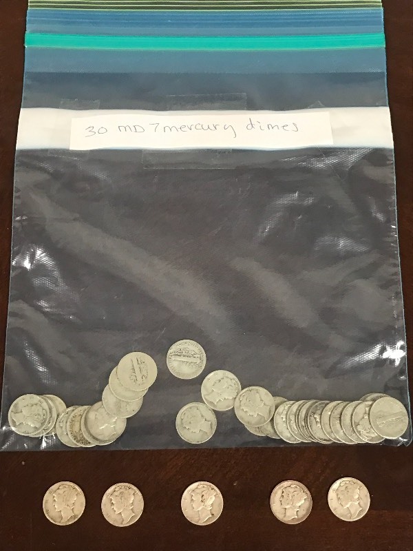 Lot Of (30) Assorted Date Silver Me...