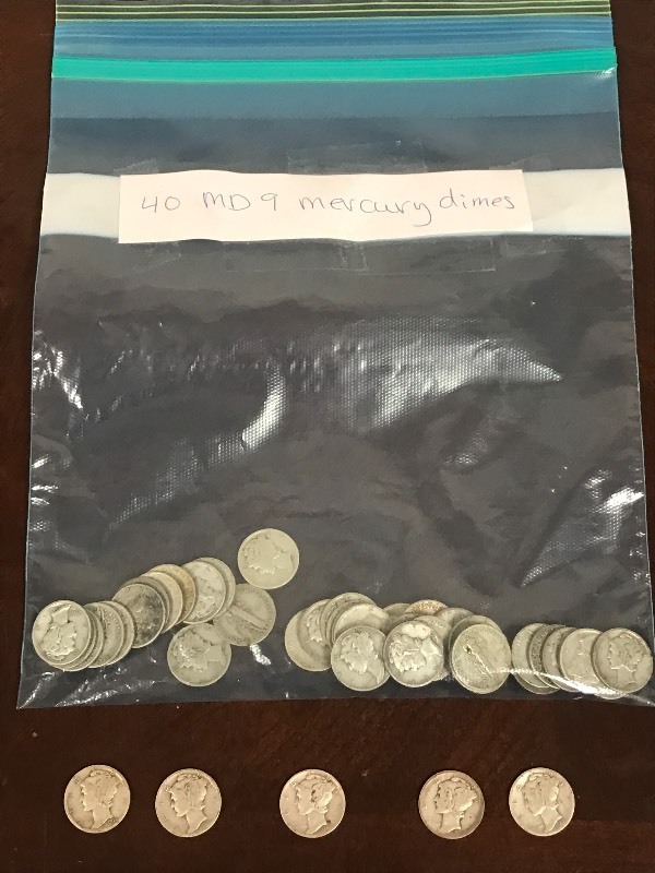 Lot Of (40) Assorted Date Silver Me...