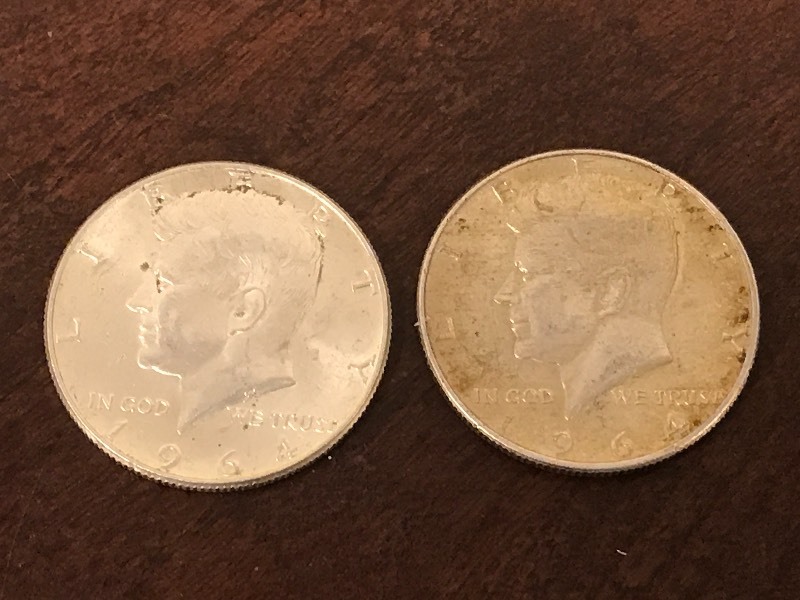 (2) 1964 Kennedy Silver Half Dollar...