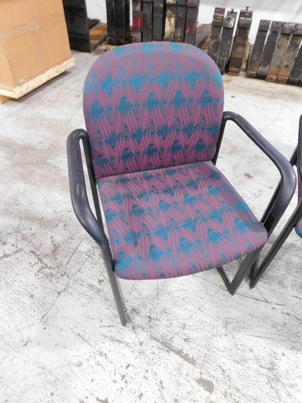 Four Multi-Colored Reception Area Office Chairs