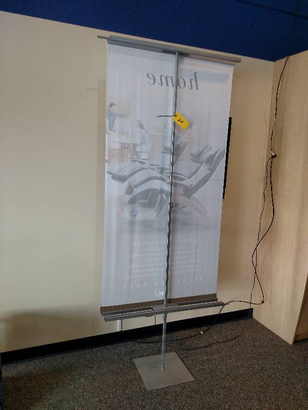 lot 24 image: Standrite Double Telescopic Banner ...