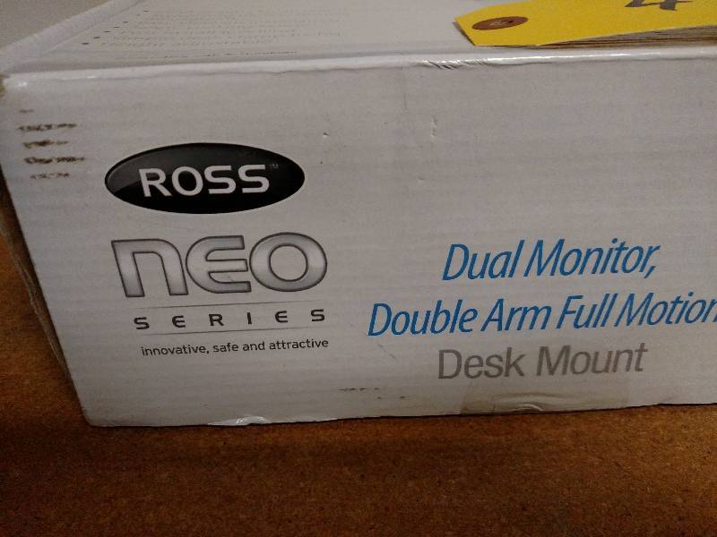 lot 47 image: Ross Neo Dual Monitor Desk Mount, N...