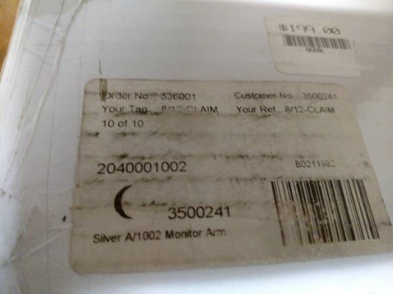lot 48 image: Silver A1002 Monitor Arm, New...