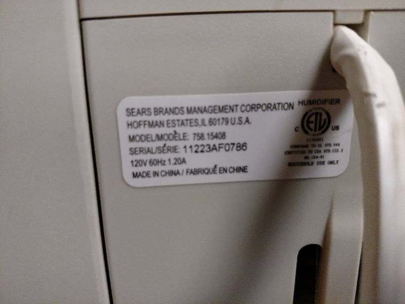 lot 55 image: Kenmore Humidifier...