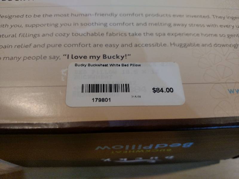 lot 275 image: Bucky Buckwheat Standard Size Pillo...