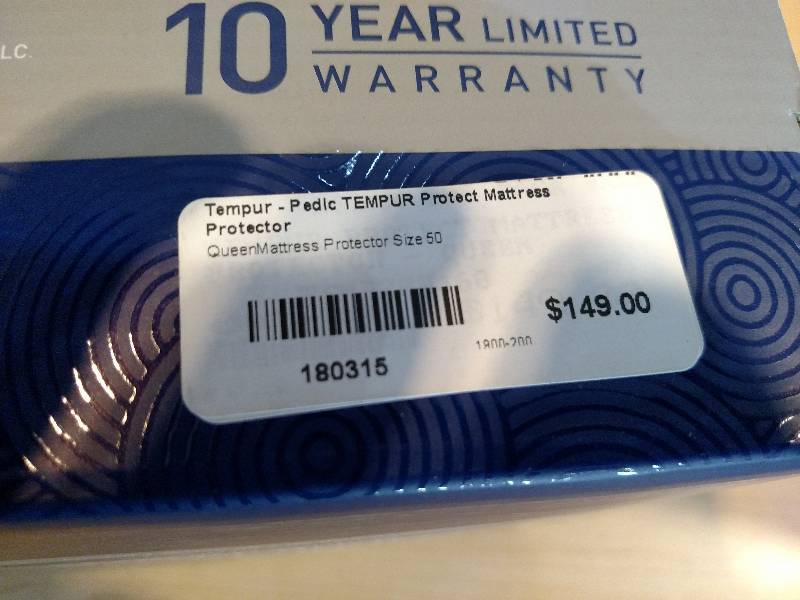 lot 282 image: Tempur-Pedic Queen Mattress Protect...