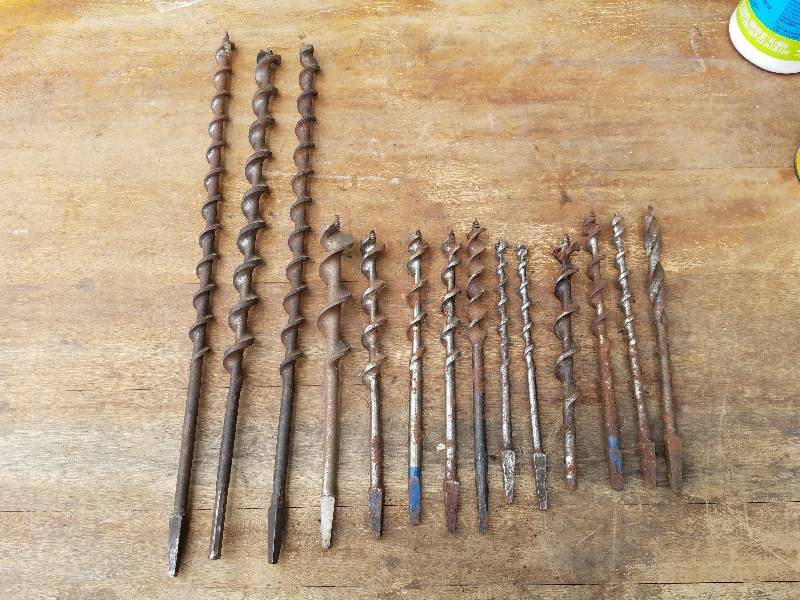 lot 67 image: Vintage Wood Drill Bits