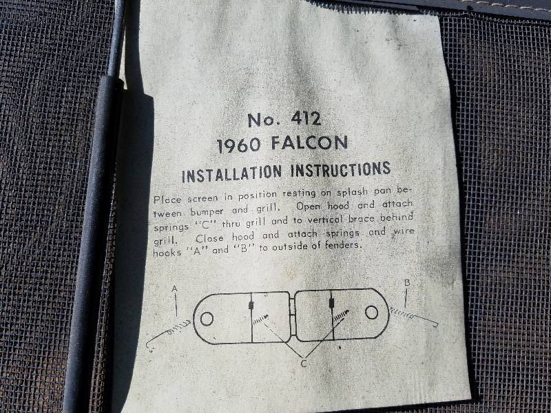 lot 110 image: Vintage 1960 Ford Falcon #412 Grill Screen