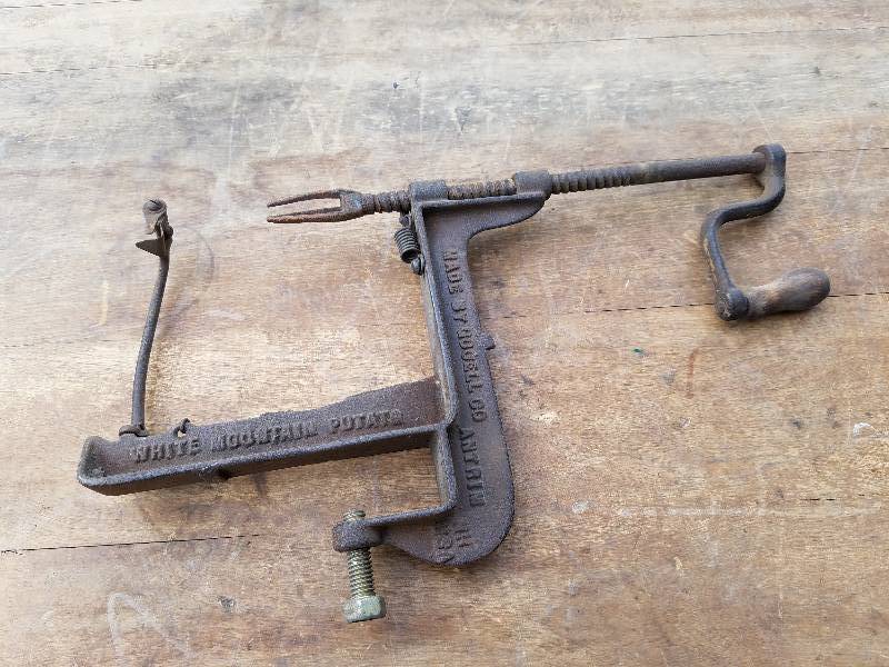 lot 131 image: Antique Crank Potato Pealer
