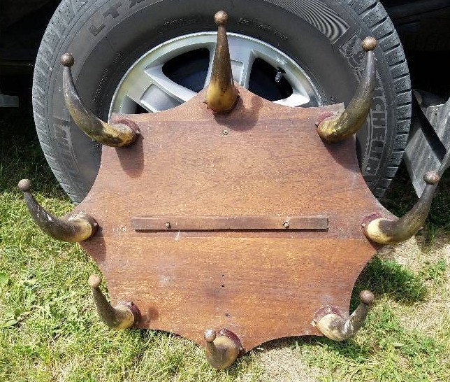 lot 143 image: Large Horned Wall Plaque from a Ford Dealership