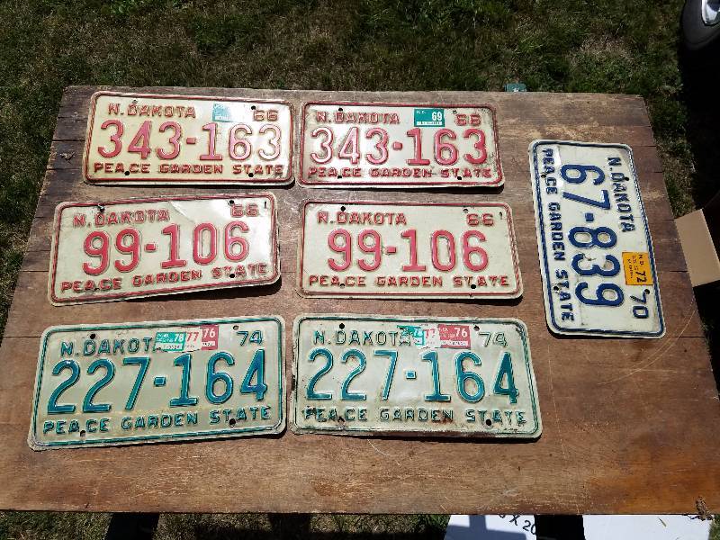 lot 153 image: Mix lot of North Dakota Plates