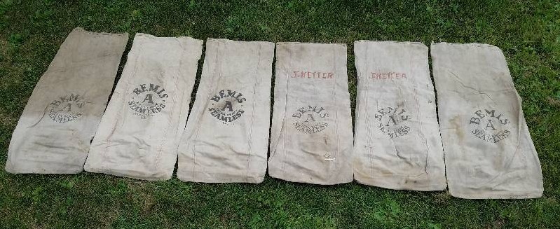 lot 171 image: 6 Bemis Extra Heavy Seamless Seed Sack