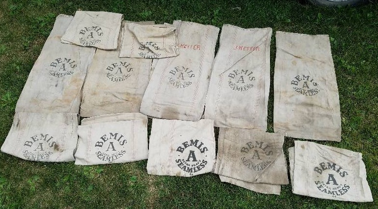 lot 172 image: 12 Bemis Seamless Extra Heavy Seed Sack