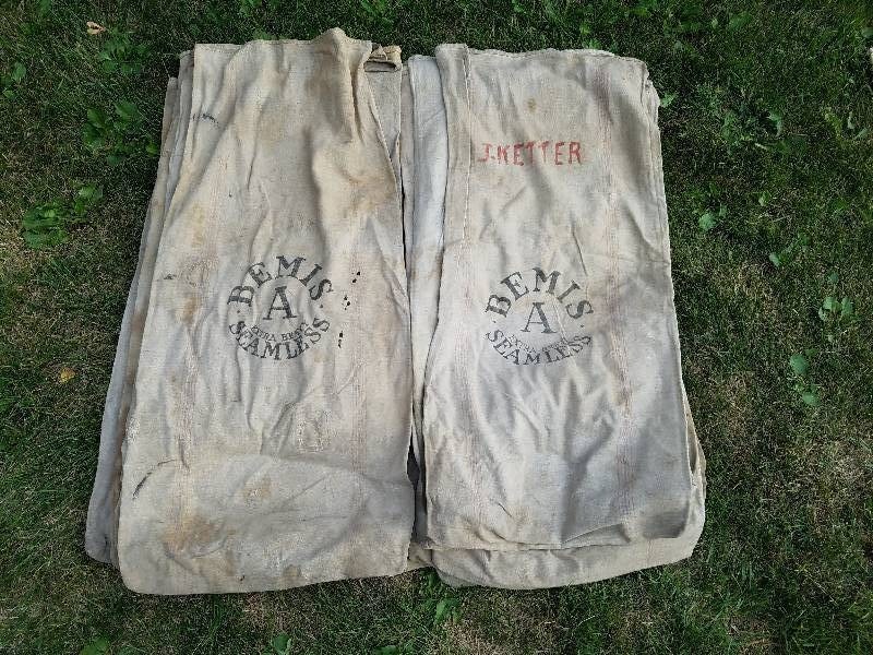 lot 177 image: Regular Bemis A Extra Heavy & J. Ketter Seed Sacks in various conditions total of 23