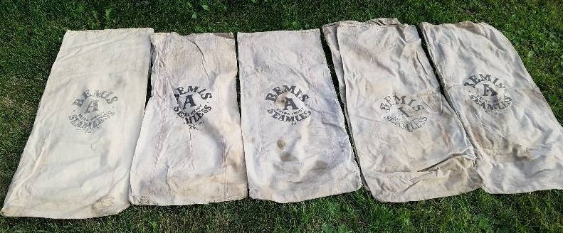 lot 178 image: Vintage Bemis A Seamless Seed Sack numbered