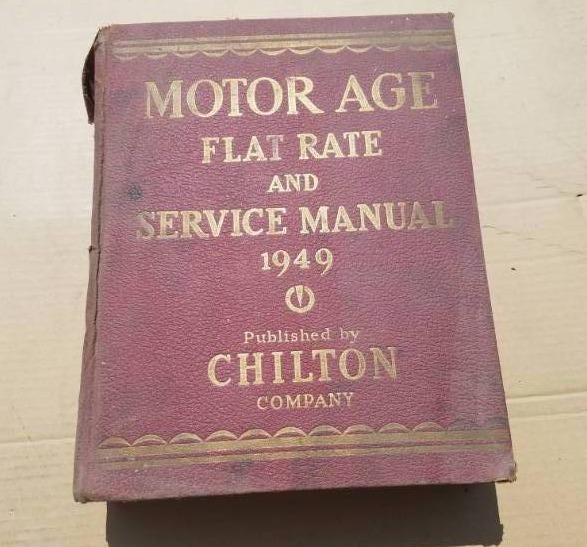 lot 227 image: Antique Motor Age Flat Rate Chilton Service Manual from 1949