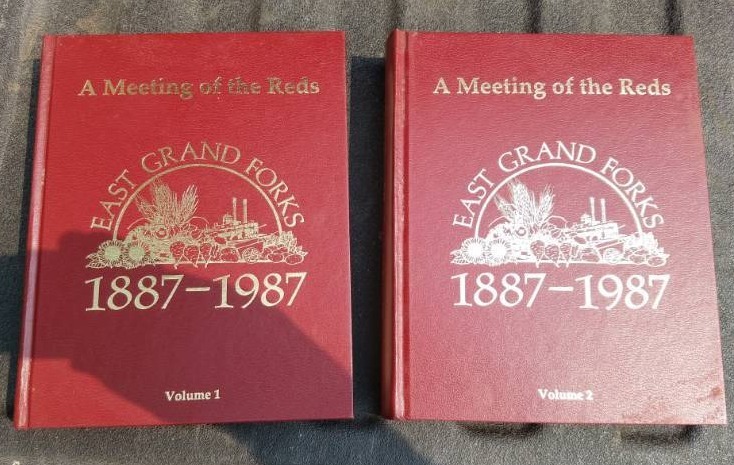 lot 247 image: Meeting of the Reds 1887 - 1987 East Grand Forks History book Vol 1 & 2
