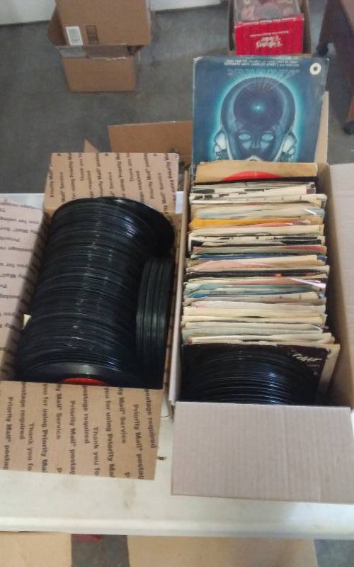 lot 36 image: Lot Of 2-Boxes Of Assorted 45s (Records)