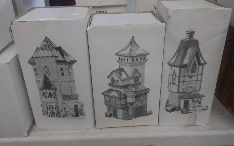 lot 53 image: 3-Department 56 Heritage Village Collection North Pole Series