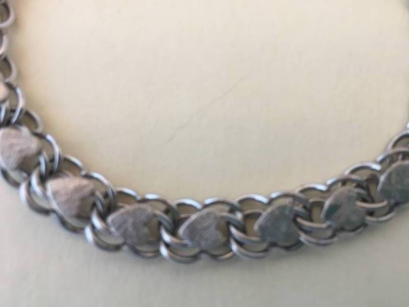 lot 75 image: Sterling Heart Chain Bracelet