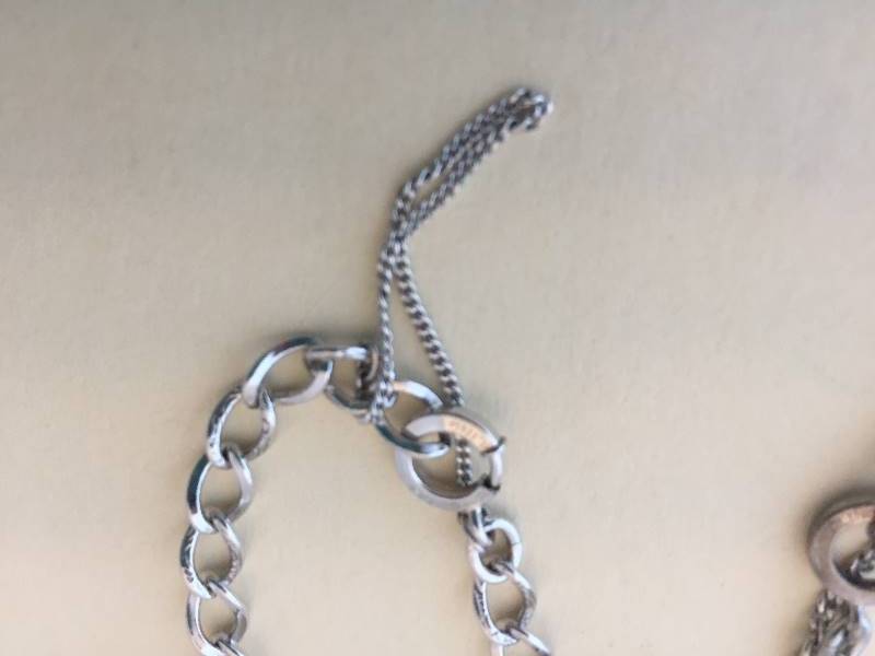 lot 73 image: 2 Sterling Silver Charm Bracelets