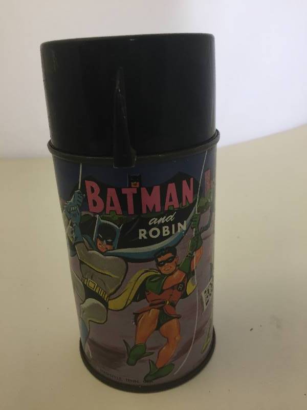 lot 61 image: Vintage Aladdin Thermos Batman & Robin