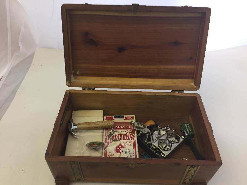 lot 64 image: Cedar Box & Contents