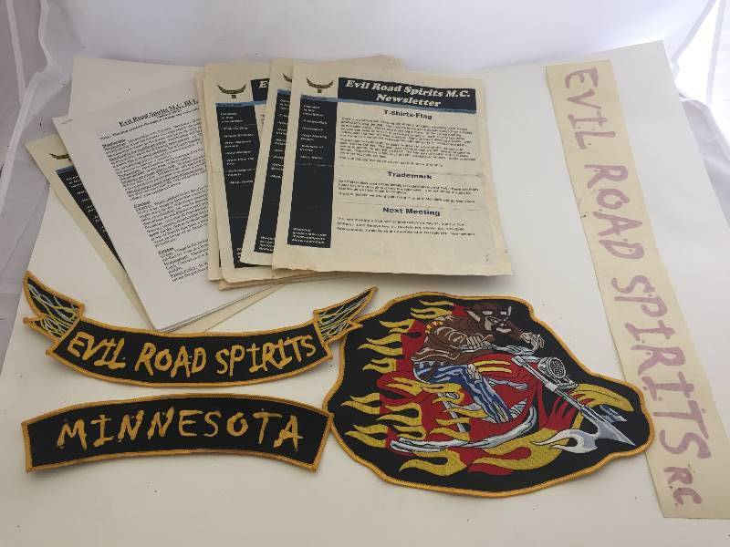 lot 81 image: Evil Road Spirits Motorcycle Club Emblems