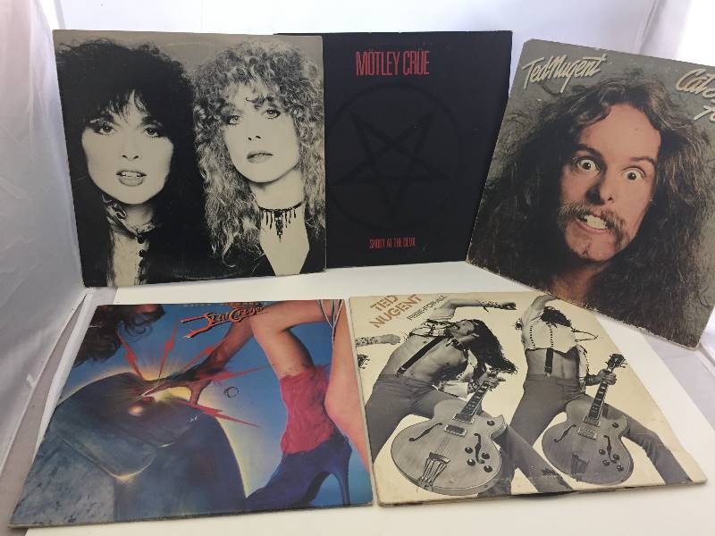 lot 106 image: Vinyl Record Albums -  Nugent, Motley Crue, Heart