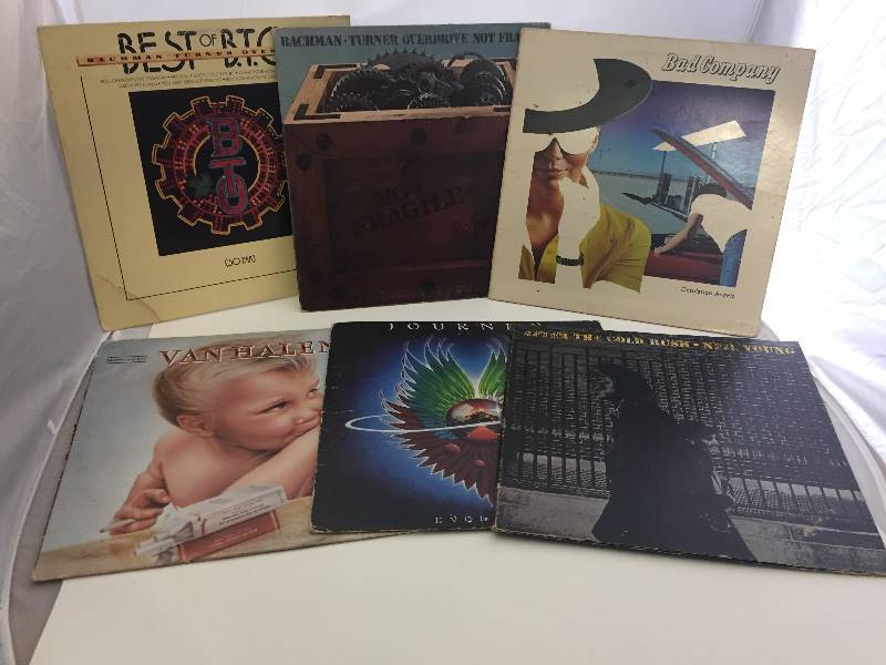 lot 107 image: Vinyl Record Albums - BTO, Van Halen, Bad Company, Journey, Neil Young
