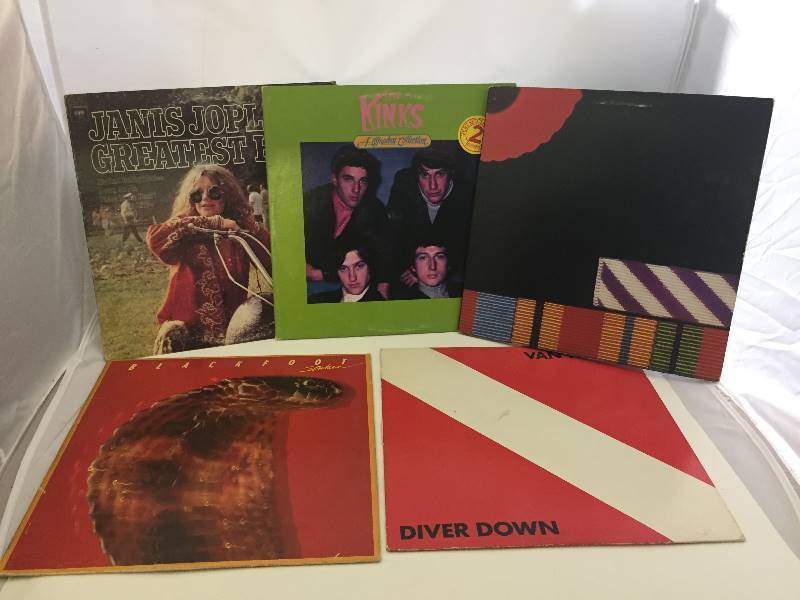 lot 108 image: Vinyl Record Albums - Joplin, Kinks, Van Halen, Blackfoot, Pink Floyd