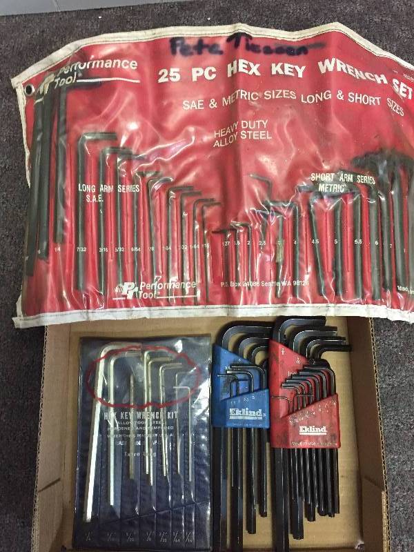 lot 163 image: Hex Key Wrench Sets
