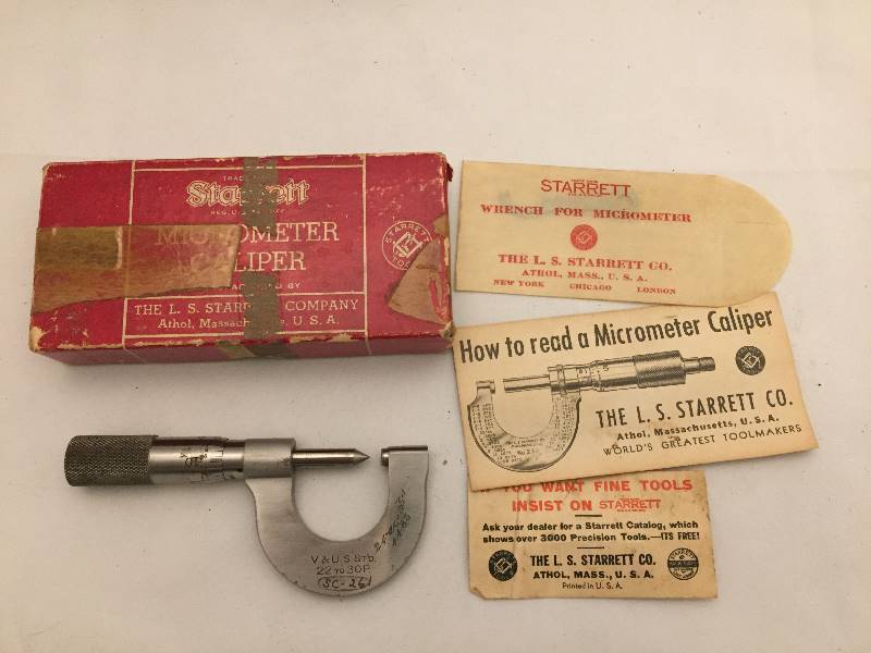 lot 191 image: Starrett Micrometer Caliper