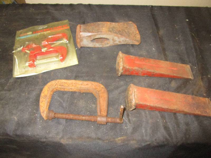 lot 22 image: C Clamps, Mall Head, Wedges