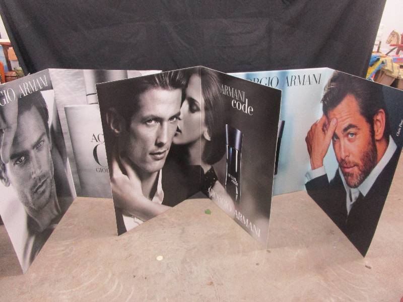lot 81 image: 3- 6x4 Advertising Cardboard Signs