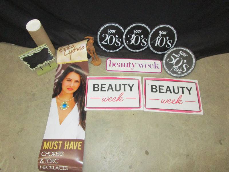 lot 87 image: Beauty Week Signs, Poster, Your 20s Through Your 50s Signs